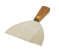Crestware 5-Inch Stiff Grill Scraper with Stainless Steel Blade and Wood Handle