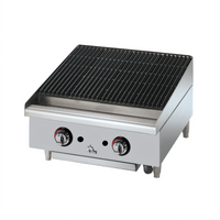 Star-Max 24-Inch Radiant Gas Countertop Charbroiler, Natural Gas, 80,000 BTU