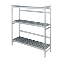 Fermod Freestanding 3-Shelf Aluminum Keg Rack, 6 Keg Capacity, 59 x 18 x 71 Inches