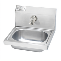 Krowne Wall-Mount Stainless Steel Hand Sink with Single-Hole Electronic Faucet, 12-1/2 x 9-3/4 x 5-5/8-Inch Bowl
