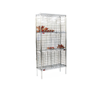 Eagle Group 48-Inch Chrome 3-Tier Bulk Wine Storage Unit with Hinged Security Doors