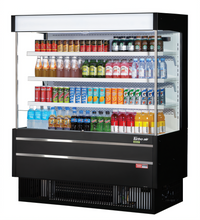 Turbo Air Vertical Air Curtain Open Display Merchandiser, 13.8 Cu. Ft., Medium Height, Self-Contained Refrigeration