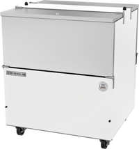 Beverage-Air ST34HC-W-02 Dual Access Cold Wall School Milk Cooler, 34-Inch Wide, 12.37 Cu. Ft., White Exterior, Stainless Interior