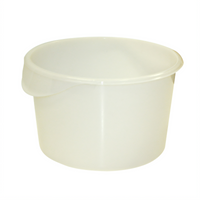 Rubbermaid Commercial 12 Quart Round Deep Food Storage Container, White, Container Only