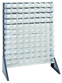 Quantum Single-Sided Rail Rack Storage System with 12 Rails and 96 Clear QUS220 Bins