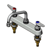 T&S Brass B-1120-XS Deck-Mount Workboard Faucet with 8-Inch Centers and 6-Inch Swing Nozzle