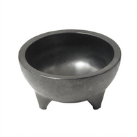 Winco Molcajete Salsa Bowl, 56 oz, Black Polypropylene
