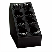 Dispense-Rite CTSH-8BT Countertop 8-Compartment Silverware Organizer with Inserts
