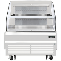 Everest Refrigeration 48-Inch Horizontal Open Display Merchandiser, 9.7 Cu. Ft., White Exterior