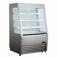 Omcan 36-Inch Open Refrigerated Grab-and-Go Display Case, 13.77 Cu. Ft., Self-Contained