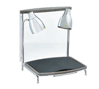 Vollrath Contoured Countertop Carving Station with Dual 250W Heat Lamps and Tempered Glass Breath Guard, 24-1/2