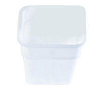 Crestware 8 Qt Square White Polyethylene Food Storage Container