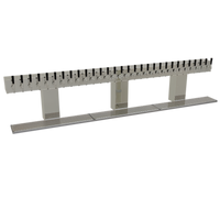 Glastender Triple-Column Bridge Draft Dispensing Tower, 30 Faucets, Countertop, Glycol-Cooled, Mirror Finish
