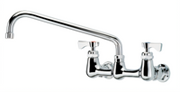 Krowne Royal Series Commercial Splash-Mounted Faucet with 12-Inch Swing Spout, 8-Inch Centers
