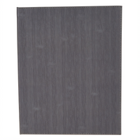 Winco Gray Double-Fold Leather-Like Menu Cover, Letter Size 8-1/2 x 11 Inches