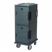 Cambro Ultra Camcart® Front-Loading Insulated Food Pan Carrier, 60 Qt., Granite Gray