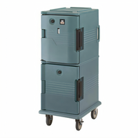 Cambro Ultra Camcart 2-Compartment Heated Top-Door Front-Loading Food Pan Carrier