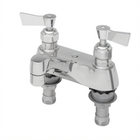 Fisher 1744 4-Inch Centers Deck-Mount Lavatory Faucet with Lever Handles and Rigid Spout
