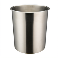 Winco Round Stainless Steel Bain Marie, 8.25 Qt, Mirror Finish