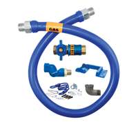 Dormont Blue Hose 1-Inch ID x 48-Inch Safety Quik Single Swivel MAX Moveable Gas Connector Kit with Safety-Set
