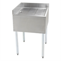 BK Resources 18 x 18 Inch Freestanding Corner Drainboard with Included Drain