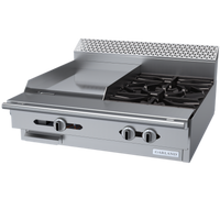 Garland Cuisine Series Heavy Duty 36-Inch Natural Gas Modular Top Range with 2 Open Burners and 18-Inch Thermostatic Griddle