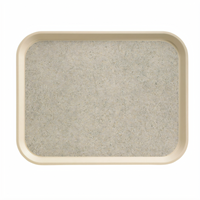 Cambro Versa Camtray Rectangular Non-Skid Fiberglass Cafeteria Tray, 15 x 20 Inch, Ivory With Sahara