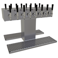 Glastender DT-16-SSR Double-Sided Countertop Draft Dispensing Tower, 16 Faucets, Glycol-Cooled