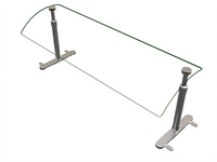 Hatco Flav-R-Shield Portable Single-Sided Self-Service Sneeze Guard with Adjustable Acrylic Panel, 48 x 14 Inch