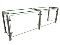 Hatco Flav-R-Shield EP12-04812 Single-Sided Full-Service Pass-Over 2-Bay Food Shield, 48 Inch Wide