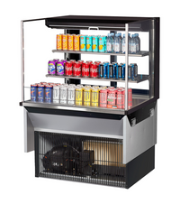 Turbo Air 36-Inch Drop-In Horizontal Open Refrigerated Display Case, Low Profile, 11.1 Cu. Ft.