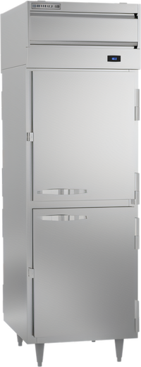 Beverage-Air P Series PH1-1HS-PT Top-Mount Pass-Thru Warming Cabinet, 1 Section, 21.01 Cu. Ft., 4 Half-Height Solid Doors