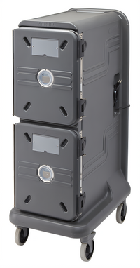 Cambro Pro Cart Ultra Insulated Front-Loading Hot Food Pan Carrier, 2-Compartment, 8 GN 1/1 Pan Capacity