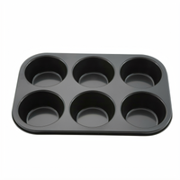 Winco Jumbo 6-Cup Non-Stick Muffin Pan, Carbon Steel