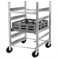 Channel Manufacturing Aluminum Glass/Oval Tray Rack Dolly with Casters