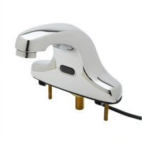 T&S Brass Low-Lead Touchless Deck-Mount Electronic Faucet with Rigid Cast Spout and Hydro-Generator