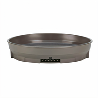 Cambro Camduction® Heat Retention Base for 9-Inch Plates, Smoked Metal