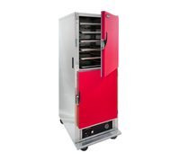 Cres Cor Mobile Heated Holding Cabinet, 1-Section, Bottom-Mount Heater, Red Dutch Doors, 11 Sheet Pan Capacity