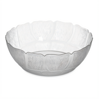 Petal Mist Floral-Edge Clear Polycarbonate Bowl, 5.6 Qt., 12 Inch Diameter