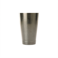 Barfly 18 oz Vintage Black Half-Size Stainless Steel Cocktail Shaker