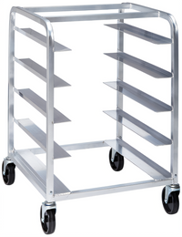 Channel Manufacturing Aluminum Single-Section Oval Tray Rack Cart, 5-Tray Capacity, 36 Inches High