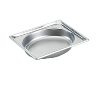 Vollrath Super Pan Super Shape Half Oval Solid Hotel Pan, 1/2 Size, 1.7 Qt, 22-Gauge Stainless Steel