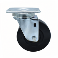 BK Resources 4SBR-1PT-HR Shelf Casters & Leveling Feet