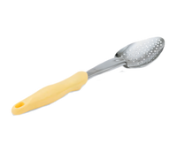 Vollrath Ergo Grip Heavy Duty Perforated Serving Spoon with Yellow Nylon Handle, 13-13/16 Inch