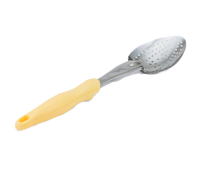 Vollrath Ergo Grip Heavy Duty Solid Serving Spoon with Yellow Nylon Handle, 13-13/16 Inch