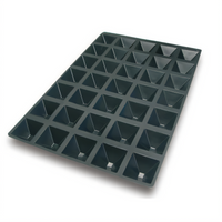 Silikomart Pyramid Silicone Baking Mold, 35 Cavities, 3.9 oz. Each