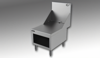 Top Shelf ES18 Freestanding Stainless Steel Underbar Blender Stand with Flat Work Top, 18 x 27-3/4 Inches