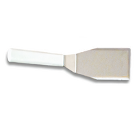 Adcraft Advantage Series Solid Hamburger Turner with White Polypropylene Handle, 4 x 3 Inch Blade