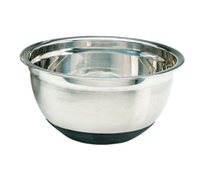 Crestware 5 Quart Stainless Steel Mixing Bowl with Rubber Base
