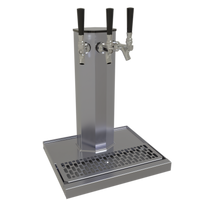 Glastender Countertop Glycol-Cooled 3-Faucet Stainless Steel Column Draft Dispensing Tower